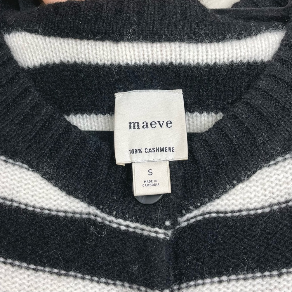 Anthropologie Maeve Women's Small Cashmere Crop Cardigan Sweater Parisian Style - Picture 12 of 16